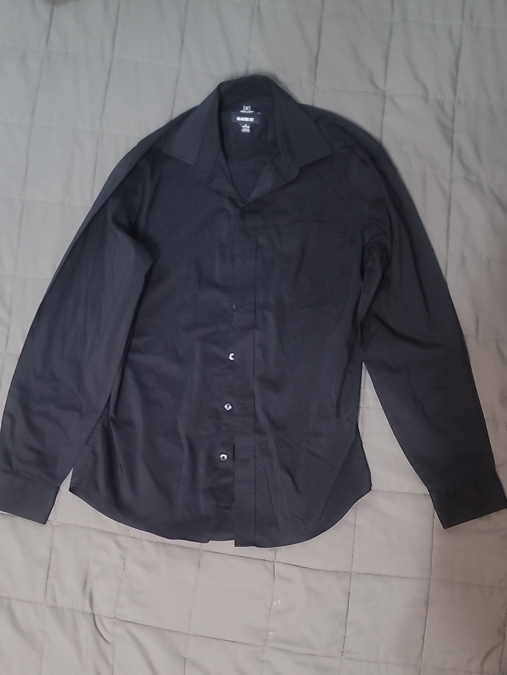 George Black Men's Dress Shirt Slim Button-Up